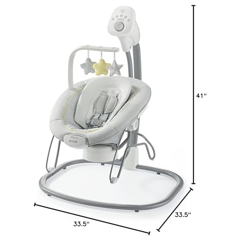 Graco Sway2Me Portable Baby Swing and Bouncer Seat with Music, Sounds, and Adjustable Settings, Watson Collection