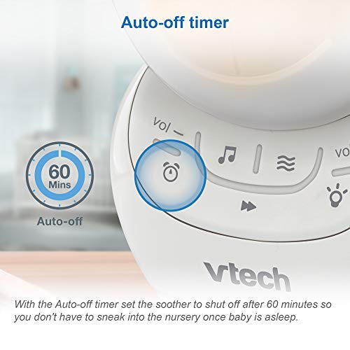 VTech Communications BC8211 Myla The Monkey Baby Sleep Soother with a White Noise Sound Machine Featuring 5 Soft Ambient Sounds, 5 Calming Melodies & Soft-Glow Night Light, 1 Count (Pack of 1)