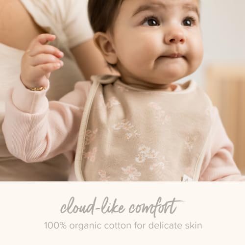 Burt's Bees Baby Bibs, Unisex 100% Organic Cotton Teething Drool Bibs