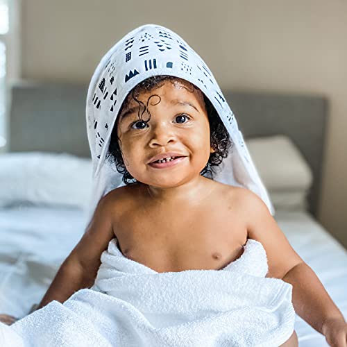 HonestBaby Unisex Baby 9-Piece Organic Cotton Bath Gift Set with Wash and Lotion, Pattern Play, One Size