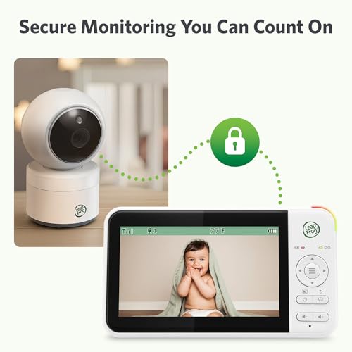 LeapFrog Video Baby Monitor - 5-Inch Color Screen, 31-Hour Battery, Secure Non-WiFi FHSS, Remote Pan Tilt Zoom, Night Vision, 2-Way Talk | LeapView 360