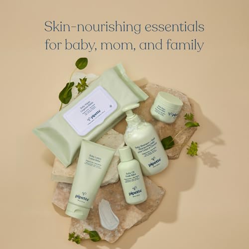 Pipette Baby Shampoo and Body Wash - Fragrance Free, Tear-Free Bath Time, Hypoallergenic, Moisturizing Plant-Derived Squalane, New Formula, 11.8 fl oz