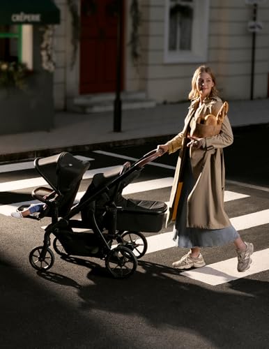 Momcozy ChangeGo Baby Stroller, Convertible Single-to-Double-to-Wagon Stroller with 23 Configurations, Carry-cot and Seat Included, Large PU Wheels, All-Wheel Suspension ＆ Extendable UPF50+ Canopy