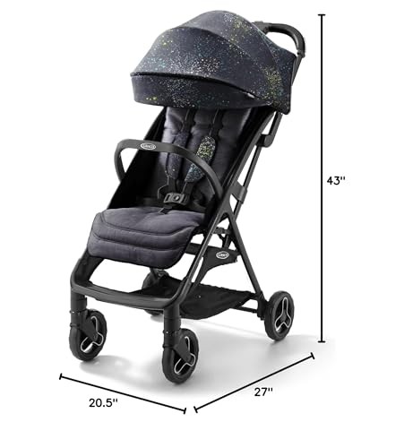 Graco® Ready2Jet Compact Stroller – Compact Travel Stroller with Automatic Fold Splatter Art