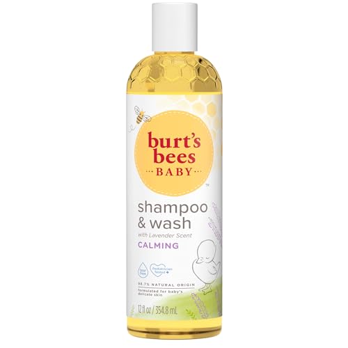 Burt's Bees Baby Shampoo and Body Wash with Lavender, Calming Tear Free Baby Soap, 98% Natural Origin, 12 Fl Oz (Pack of 3)