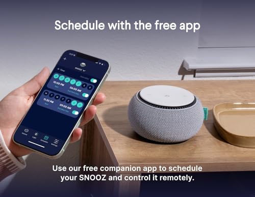 SNOOZ Smart White Noise Machine - Real Fan Inside for Non-Looping Sound, Portable Sleep Aid for Adults, Dogs, Travel, Home, Bedroom, Sleeping, Office Privacy, Therapy, & Baby Registry Essential- Cloud