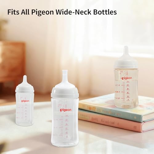 Pigeon Sippy Straw Conversion Kit for Babies 6M+ | Soft Silicone Sipper, Weighted Straw & Cleaning Brush | Smooth Bottle-to-Cup Transition