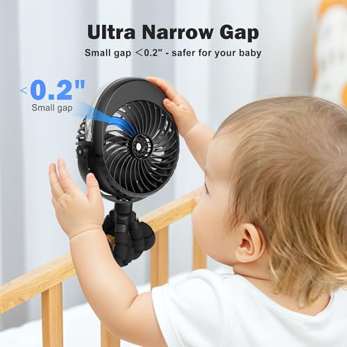 Baby Stroller Fan, Misting Fan Portable, Baby Boy Newborn Essentials Must Haves, Mist Cooling Spray Fans for Car Seat 4000mah Rechargeable, Camping Travel Beach Disney World Essentials Registry Gift