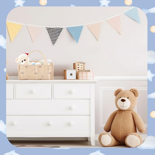 Geetery Diaper Caddy Organizer for Newborn & Nursery- Large, Sturdy Storage Basket for Diapers, Wipes & Baby Diapers Essentials