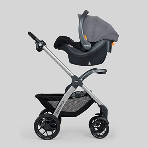 Chicco Bravo® 3-in-1 Trio Travel System, Bravo® Quick-Fold Stroller with KeyFit® 30 Infant Car Seat and Base, Car Seat and Stroller Combo | Parker