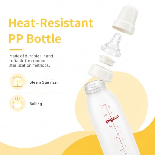 Pigeon Baby Cleft Palate Bottle with 2 Nipples, 8.11 Oz, Please Use It Under the Guidance of a Pediatrician