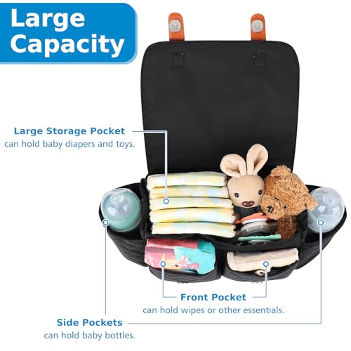 Accmor Universal Stroller Organizer, Stroller Bag with Detachable Shoulder Strap and Magnetic Snap Closure, Stroller Caddy Organizer for Uppababy Baby Jogger Britax BOB Umbrella Stroller