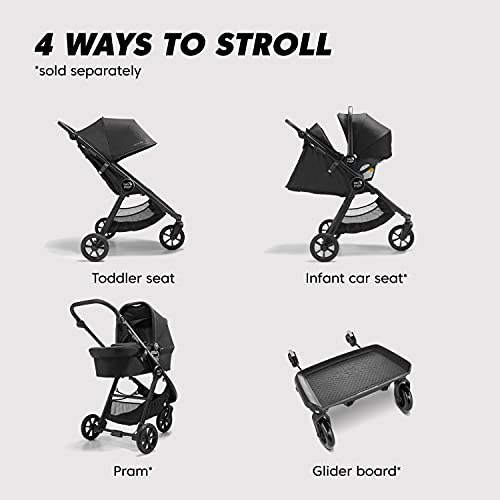 Baby Jogger City Mini GT2 All-Terrain Stroller Black Complete with Adjustable Handlebar Hand-Operated Parking Brake and car seat Adapter
