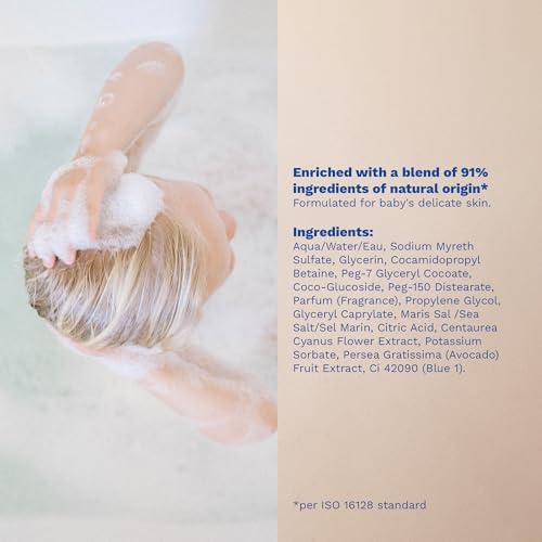 Mustela Multi-Sensory Bubble Bath Gel with Natural Avocado Perseose - Newborn Safe Formula for Babies and Children - 6.76 oz. – Packaging May Vary