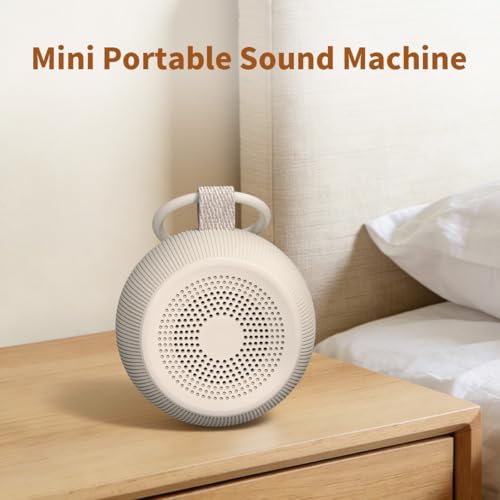 Portable Travel Sound Machine White Noise Machine 40h Battery Brown Noise Machine 30 Soothing Sounds & Hushing Sound for Baby 4 Timers Memory Function 32 Adjustable Volume for Kids Adults Home Office