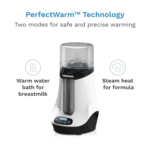 Baby Brezza Smart Baby Bottle Warmer, Breastmilk Warmer + Defroster – Free App - Different Temperatures for Breastmilk + Formula - Universal Fit for All Bottles + Milk Bags - Calentador de Biberones