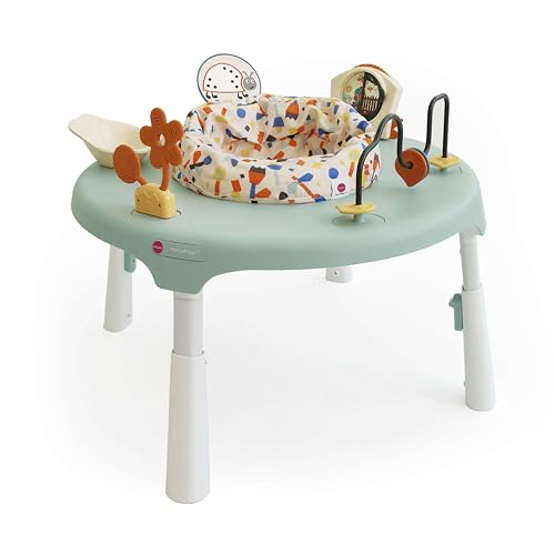 ORIBEL PortaPlay 3-in-1 Activity Center - Convertible Baby Activity Center | Patented Bouncy Seat with Stable Foot Support | 5 Months+ | Portable Infant Activity Table | Enchanted Garden