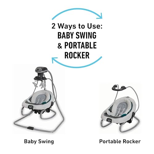 Graco DuetSoothe Swing and Rocker with Removable Swing Seat and 6 Swinging Speeds for Toddler Swing Seat and Swing Chair