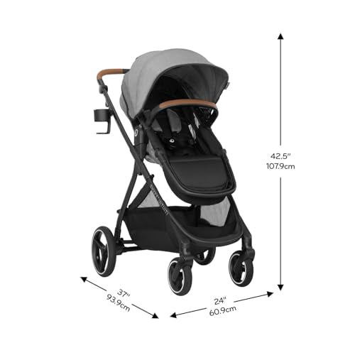Evenflo Shyft Intuiti Travel System with Revolve180 LiteMax™ NXT Rotating Rear-Facing Lightweight Preemie and Infant Car Seat 3-30 lbs. (Fossil Gray)