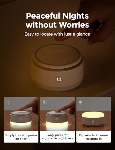 Momcozy Sound Machine for Baby-20 Soothing Sounds & Touch Warm Light Portable White Noise for Kids & Adults for Sleeping Timer and Memory | Ideal Travel Companion & Nursery Must-Have