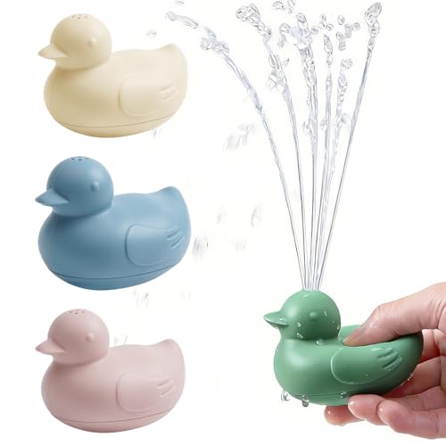 haakaa Dinky Splash Duck Silicone Baby Bath Toy, Detachable & Mold Free Food Grade Silicone Bath Ducks Toys, BPA-Free Squeeze Bathtub Toys,Floating Bath Tub Toys for Babies 6m+