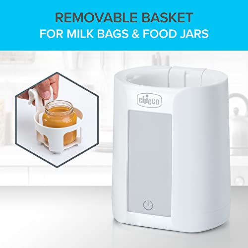 Chicco Digital Bottle Warmer & Sterilizer for Baby Bottles, Baby Food Jars, and Milk Bags | Eliminates 99.9% of Germs | 4 Heating Options | Digital Touchscreen | Automatic Shut-Off & Sound Alert