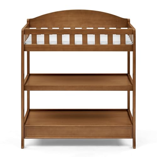 Delta Children Infant Changing Table with Pad, Chestnut