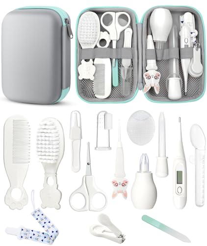 Baby Grooming Kit for Newborns, All-in-One Baby Care Essentials with Nail, Hair, Nasal and Temperature Care Tools for First-Time Parents Home and Travel Used