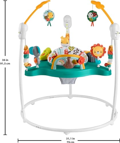 Fisher-Price Baby Bouncer Whimsical Forest Jumperoo Activity Center With Music And Lights