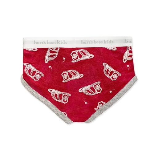 Burt's Bees Baby Toddler Boys' Underwear, Organic Cotton, Tag-Free Comfort Briefs, Pack of 5