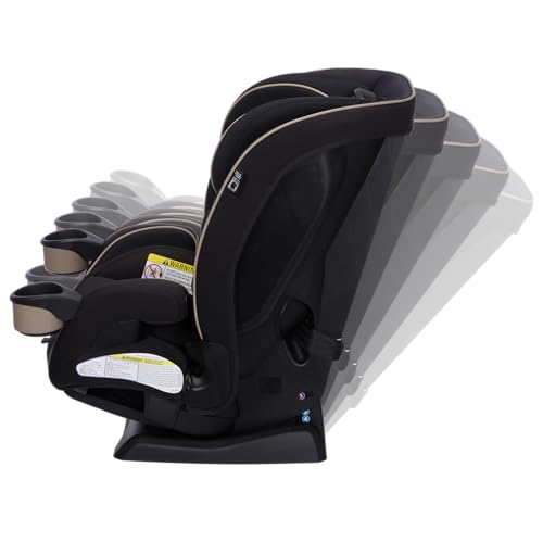 Maxi-Cosi Kani 4-in-1 Infant Kids Convertible Car Seat, Rear-Facing Forward-Facing Carseat, Booster, Slim Fit, Magnetic Buckle, 5-Position Recline, Fits 5-100 lbs, 19-57 in, Caspian Caviar