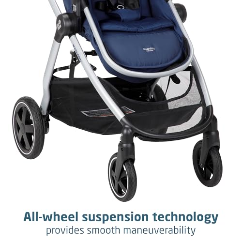 Maxi-Cosi Zelia™ Luxe 5-in-1 Modular - Baby Travel System Car Seat and Stroller, Infant Car Seat and Stroller Combo, Baby Car Seat and Stroller Combo in New Hope Navy