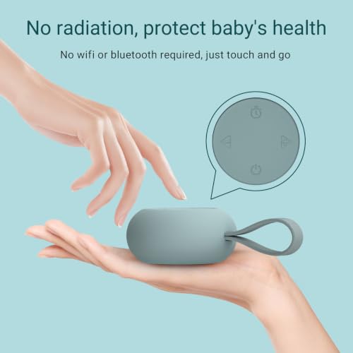 Portable Baby Sound Machine with 20 Sounds, Timer, 15H Battery, Travel Clip