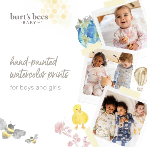 Burt's Bees Baby Girls' Organic Cotton, Sleep and Play Footed Pajamas