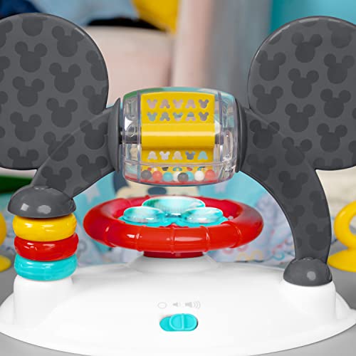 Bright Starts Disney Baby Mickey Mouse Original Bestie 2-in-1 Baby Activity Walker - Easy Fold Frame and Removable -Toy Station, 6 Months and up