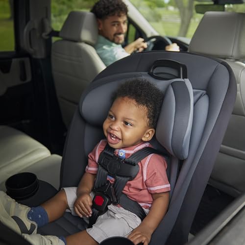 Safety 1st Ellaris 3-in-1 Convertible Car Seat, Slim Fit Design, Rear & Forward-Facing, 5-Position Headrest, 3-Across Fit, Travel-Friendly with Machine-Washable Seat Pad, Smokey Haze