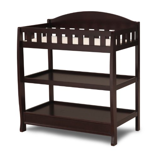 Delta Children Infant Changing Table with Pad, Dark Chocolate