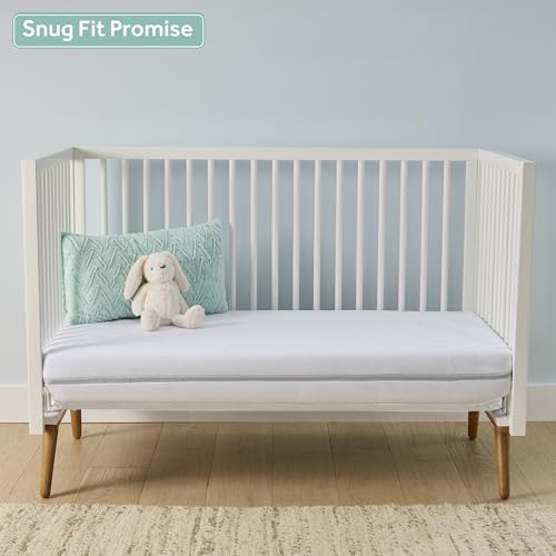 Sealy Baby Infant & Toddler Crib Mattress - DuoBreathe 2 Stage Waterproof and Breathable, Non Toxic, GREENGUARD Gold Certified, Made in USA, 52x28