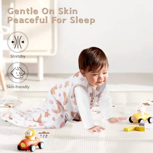 Wrrernsin Baby Sleep Sack 0-6 Months,100% Cotton TOG 0.5 Wearable Blanket for Newborn and Infant, 3 Pack 2-Way Zipper Lightweight Sleeping Bags for Toddler