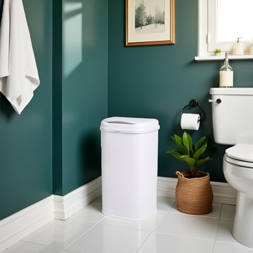 Ubbi Adult Diaper Pail, 13-Gallon Stainless Steel Incontinence Disposal Bin, Odor Locking Trash Can for Adult Diapers, Elderly Care & Caregivers, No Special Bags Required, White