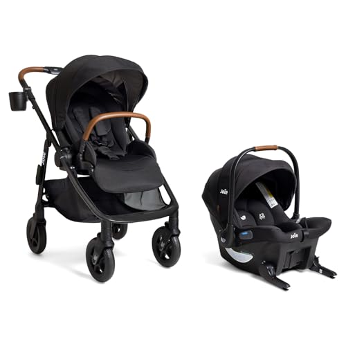 Joie Baby, Poppy Whirl Stroller and Mint Latch Car Seat Travel System (Shale) - 360 Whirl™ Travel System