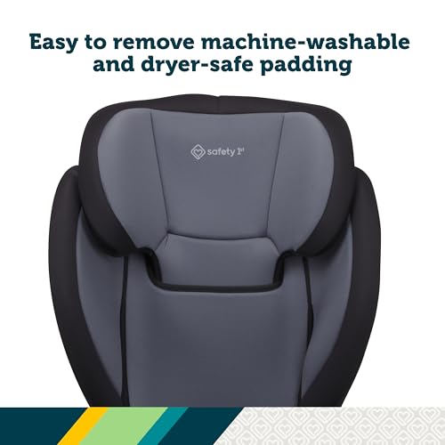Safety 1st Grow and Go 2-in-1 Booster Car Seat with ComfortWings, Converts High-Back to Backless, 19" Wide, Slim Design, Lightweight, Foldable, Easy-Clean, Cup Holders, 40-100 lbs, Crushed Grape
