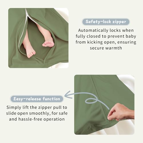 Wrrernsin Baby Sleep Sack 6-12 Months,100% Cotton TOG 0.5 Wearable Blanket for Boys and Girls, 3 Pack 2-Way Zipper Lightweight Sleeping Bags for Toddler Newborn Infant