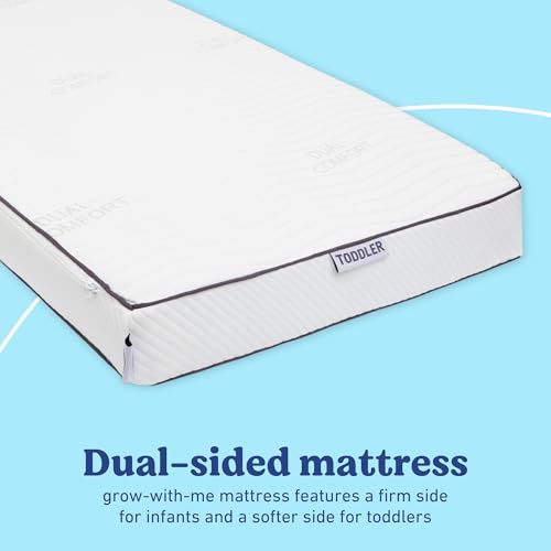 Graco 6-Inch Dual-Comfort Crib & Toddler Mattress - GREENGUARD Gold, CertiPUR-US Certified Foam, Machine Washable Cover with 100% Waterproof Surface, Fits Standard Full Size Baby Crib and Toddler Bed