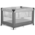 Dream On Me Zazzy Portable Playard with Bassinet - 360° Mesh Visibility, Quick Folding Travel Friendly Design, Carry Bag and Foldable Mattress Pad Included, Compact and Lightweight - Gray