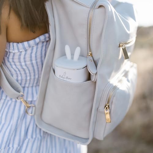 Baby's Brew Portable Bottle Warmer – Cordless Baby Bottle Warmer for Breastmilk & Formula, Rechargeable Travel Milk Warmer, Leak-Proof, Compact, White, Adapter Not Included