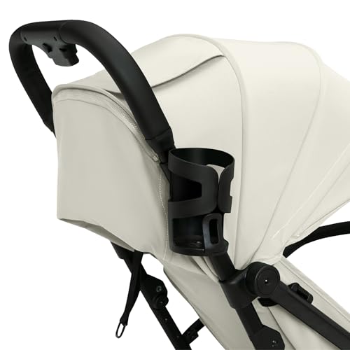 Delta Children Icon Ultra Compact Lightweight Everyday & Travel Stroller - One-Hand Fold - Only 15.6 Pounds - Fits in Overhead Compartments - Greenguard Gold Certified - Multi-Position Recline, Cream