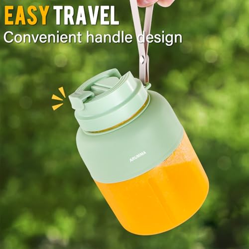 ARUMMA Portable Juice Cup Blender for Smoothies Shakes Fruit Crush Baby Food Maker 43oz 1300ML USB Charging Cordless Food Grade Blades Electric Smoothie Blender for Small Ice Kitchen Outdoor