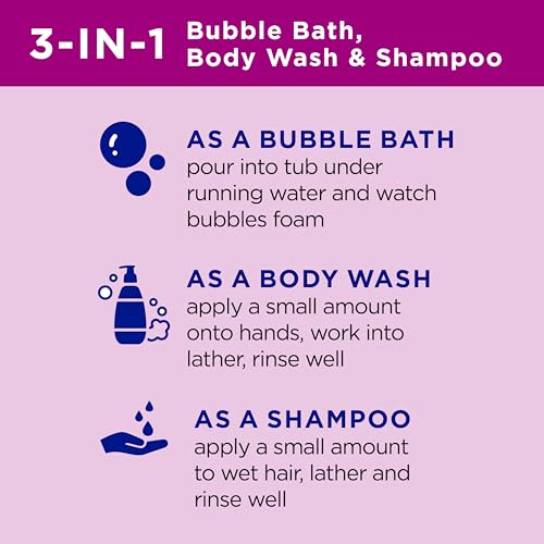 Dr Teal's Kids 3-in-1 Elderberry Bath: Bubble Bath, Body Wash & Shampoo, 20 fl oz