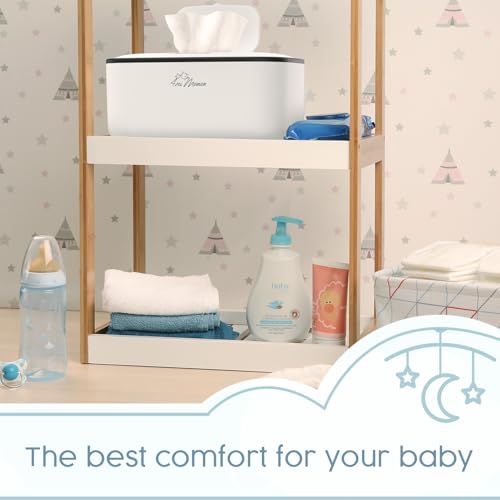 Avec Maman Baby Wipe Warmer Dispenser S1 - Adjustable Digital Temperature Control - Wipe Warmer and Baby Wet Wipes Dispenser - Baby Wipes Warmer - White